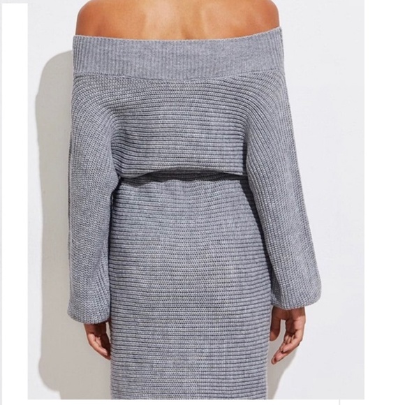 OFF- SHOULDER SWEATER DRESS - Picture 2 of 5